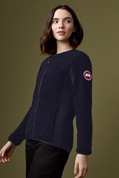 Ropa Canada Goose Mujer México - Saquaney Forro Polar Azul Marino XV3604527